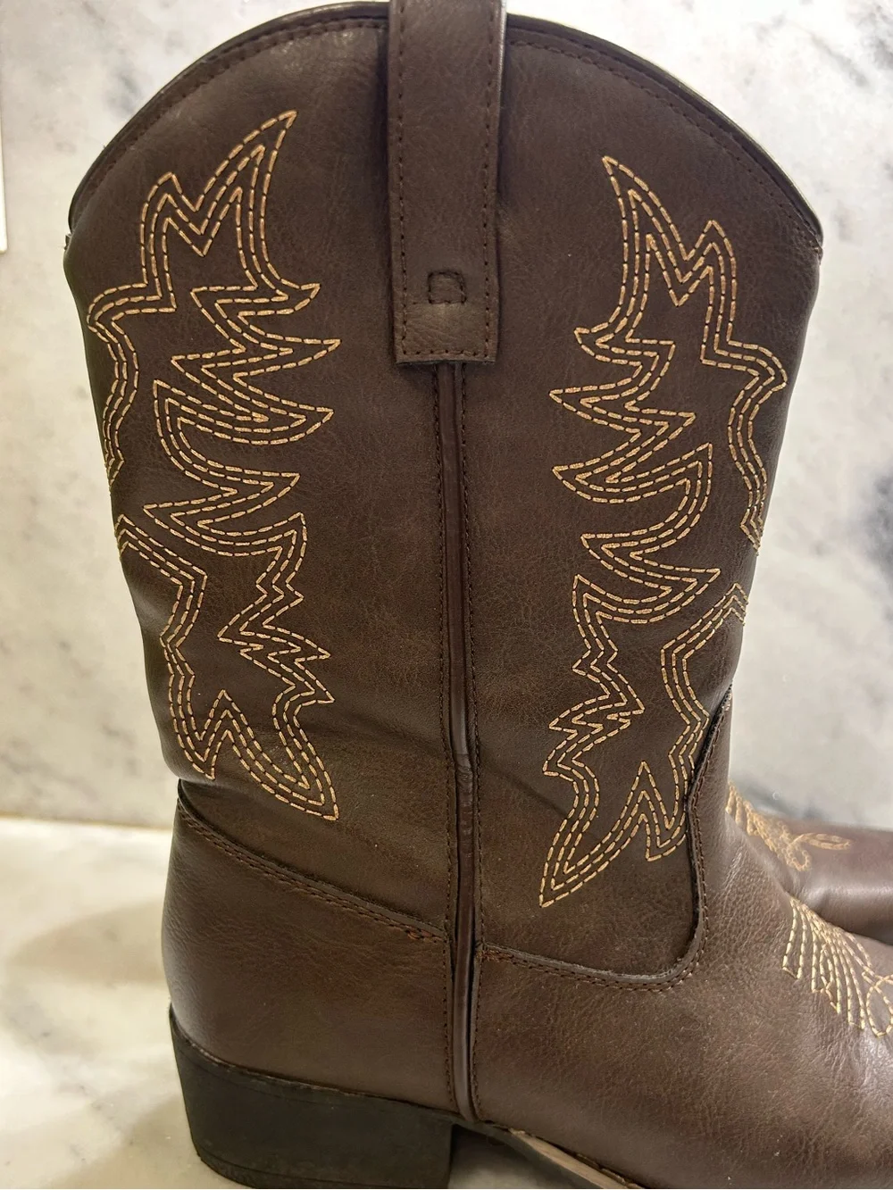 Rodeo Ropers Girls Cowboy Cowgirl Western Boots Dark Brown Youth Size 4
